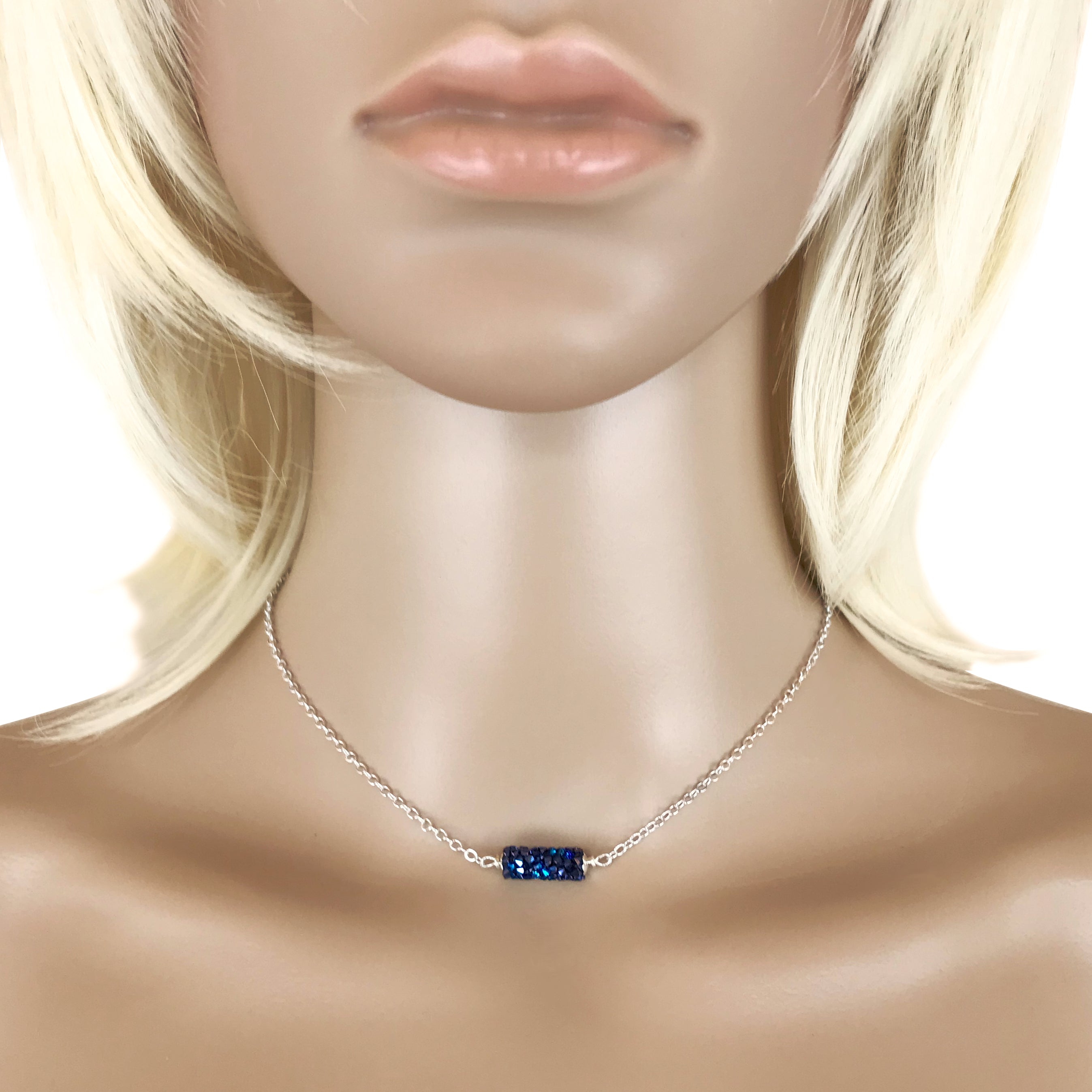 Light Blue Swarovski Pearl Necklace & Earring Set - Pillar of Salt Studio,  Inc.
